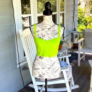 PacSun Neon Green Ribbed Crop Top